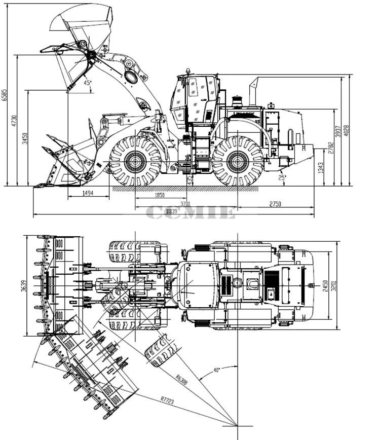 Big Wheel Loader 10ton LW1000KN For Sale5
