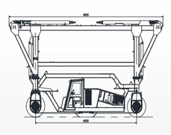 Customized four-wheel type straddle carrier for sale2