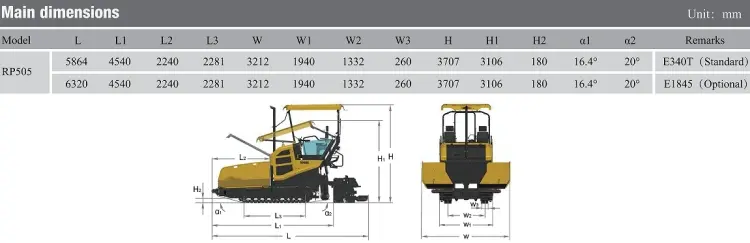 Small asphalt paver machines RP505 for sale-Details