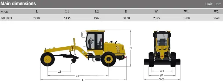 XCMG mini road motor grader GR1003 for sale2