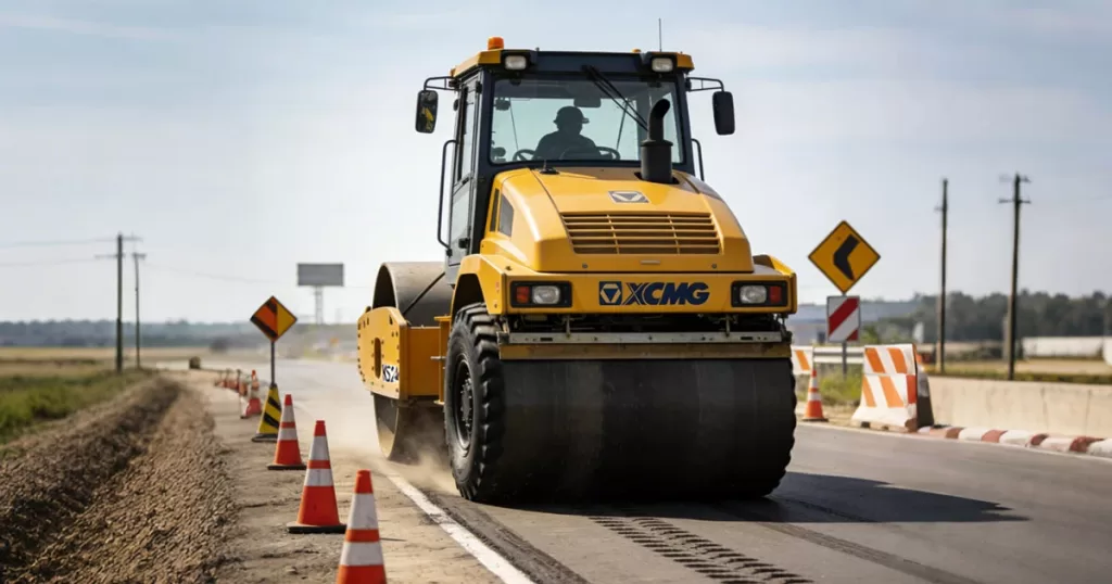 how can the xcmg xs 83 road roller maximize efficiency in tight space construction