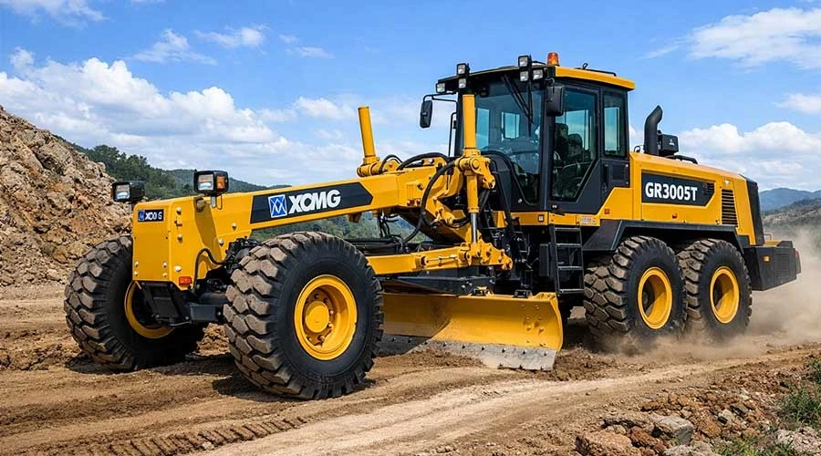 xcmg gr3005t new motor grader front side view -bnner