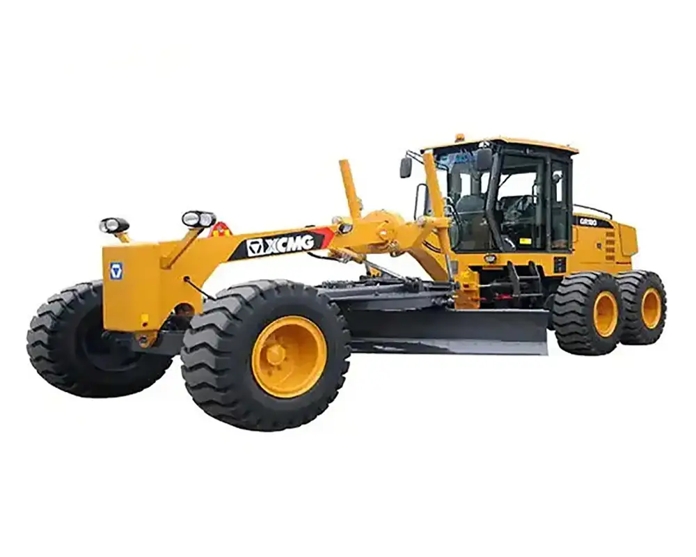 motor grader machine for road surface leveling construction