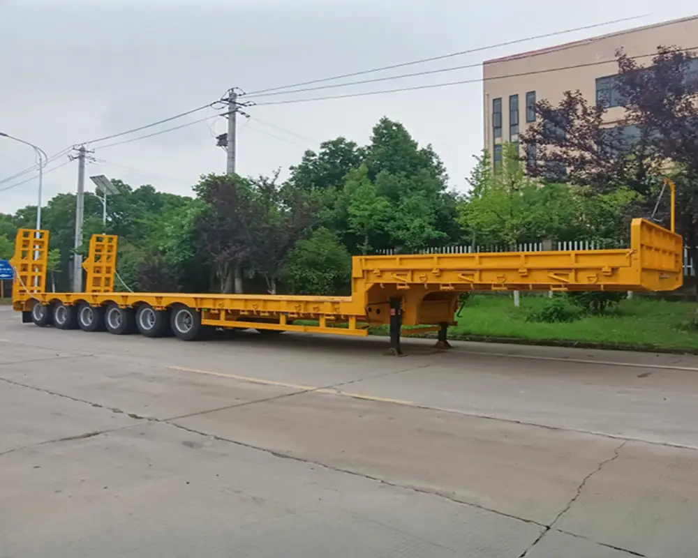 yellow 6axle low bed trailer